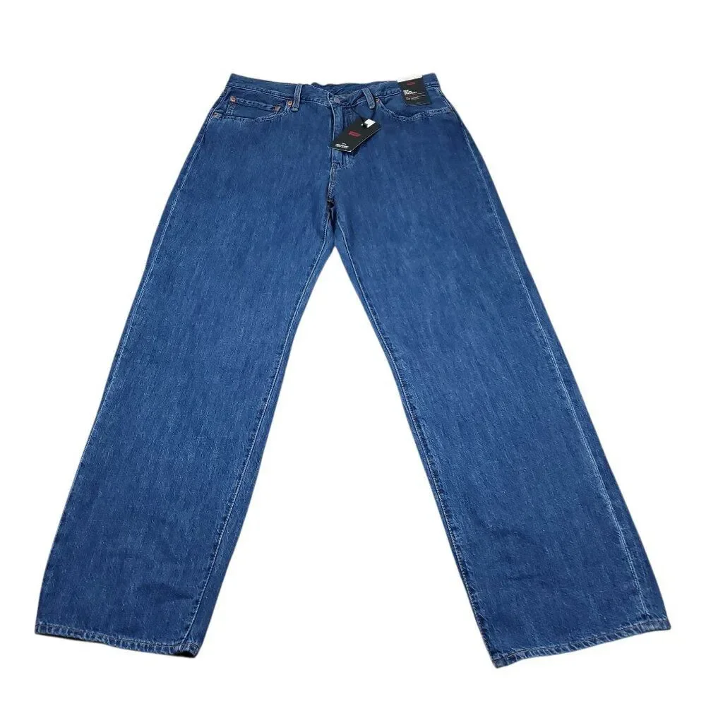 Levis Premium 568 Jeans Loose Straight Linen+ Lightweight Denim Blue Men's 34x34